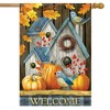 Briarwood Lane Rustic Fall Birdhouse Welcome House Flag Bluebirds Pumpkins 28" x 40" - 2 of 4