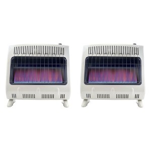 Mr Heater 30000 BTU Vent Free Blue Flame Propane Gas Wall or Floor Indoor Heater with Thermostat for Spaces up to 750 Square Feet, (2 Pack) - 1 of 4