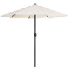 9' x 9' Aluminum Patio Umbrella with Auto Crank Tan - Pure Garden: Weather-Resistant, Wind Vent, No Tilt - 3 of 4