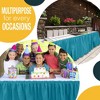 Crown Display 6 pack Disposable Plastic Tableskirts - 29" x 14 Ft ruffled Table Skirt with Adhesive Strip - 6 Count - 2 of 4