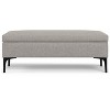 Lilah 48 inch Wide Mid Century Modern Rectangle Large Coffee Table Storage Ottoman with Lift up Lid - 3 of 4