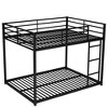 NicBex Full/Twin Over Full/Twin Metal Low Bunk Bed with Ladder,Modern Bed Frame for Kids Room,Bedroom - 4 of 4