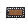 HomeRoots 18" X 30" Beige and Black Rubber and Coir Outdoor Door Mat - 3 of 4