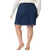 Agnes Orinda Women's Plus Size Denim Embroidered Distressed Ripped Pencil Jean Skirts - 4 of 4