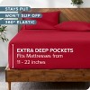22 Inch Extra Deep Pocket Microfiber Fitted Sheet by Bare Home - 3 of 4