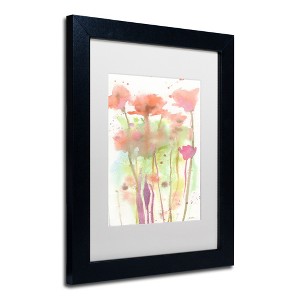 Trademark Fine Art -Sheila Golden 'Red Poppy Impressions' Matted Framed Art - 1 of 4