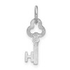 Black Bow Jewelry 14k White Gold, Hannah Collection, Mini Initial H Shamrock Key Charm - 3 of 4