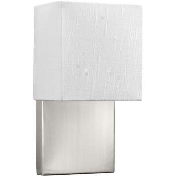Progress Lighting, Linen Collection, 1-Light Wall Sconce, Brushed Nickel, Open Top & Bottom Shade, Steel, 6.75"W x 12"H x 4"D