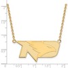 Black Bow Jewelry 10k Yellow Gold North Dakota Fighting Hawks NCAA Necklace 18 Inch - 2 of 4