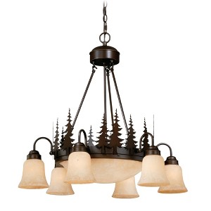 Vaxcel Yosemite 9 - Light Chandelier in  Burnished Bronze - 1 of 4