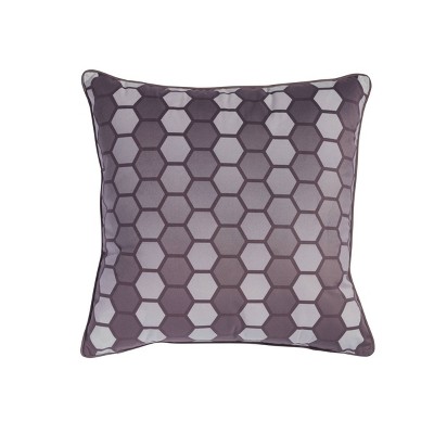 18"x18" Geometric Square Throw Pillow Gray - Sure Fit