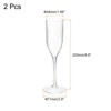 Unique Bargains Lightweight Elegant Champagne Flutes with Long Stem 2 Pcs - 2 of 4