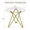 Modern Glass Dining Table for 2-6 with Metal Legs, Space-Saving Table for Kitchen, Dining Room, Living Room, Office or Apartment-Tanpinhause - 4 of 4