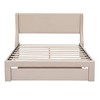 NicBex Full/Queen Upholstered Bed Frame with Velvet Headboard,Platform Bed Frame with 1 Drawer,Wood Slats Support,No Box Spring Needed,Easy Assembly - 4 of 4