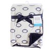 Hudson Baby Infant Boy Plush Blanket with Faux Shearling Back, Football, One Size - 2 of 2