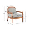 Grungis 26.6" Wide Accent Chair with Solid Wood Frame,Arm Chair with Rattan Backrest,Accent Chair for Bedroom,Reading Room,Office - 3 of 4