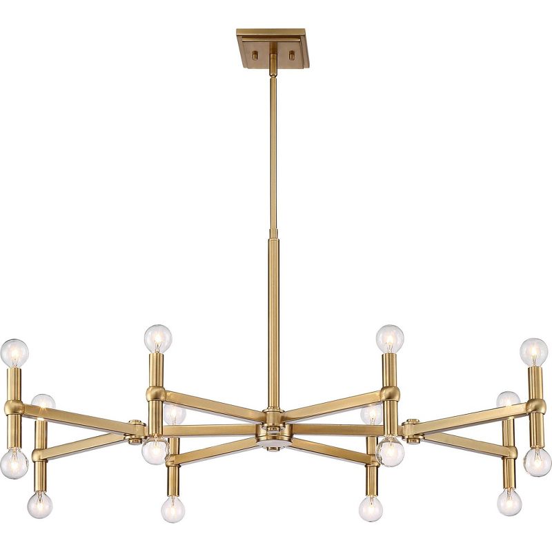 Possini Euro Design Marya Satin Brass Chandelier 37" Wide Modern 24-Light Fixture for Dining Room House Foyer Kitchen Island Entryway Bedroom Home, 3 of 10