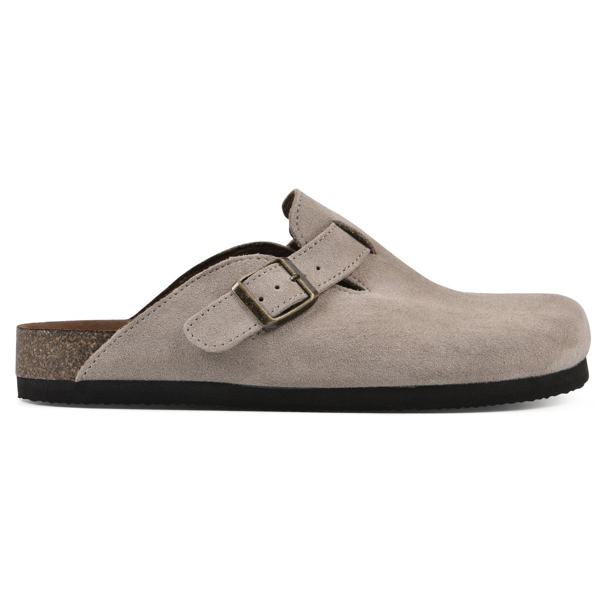 Женские сабо White Mountain Women's Bari Footbeds Clog, Taupe Suede, 10 — фото 2