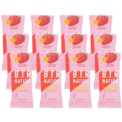 B.T.R. NATION Strawberry Shortcake Vitality Bar  - Case of 12/1.2 oz