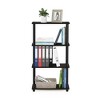 Furinno 4-Tier Ladder Decorative Bookshelf Open Multipurpose Shelf Display Rack Bathroom Kitchen Entryway Storage Shelves,Espresso/Black - 2 of 4