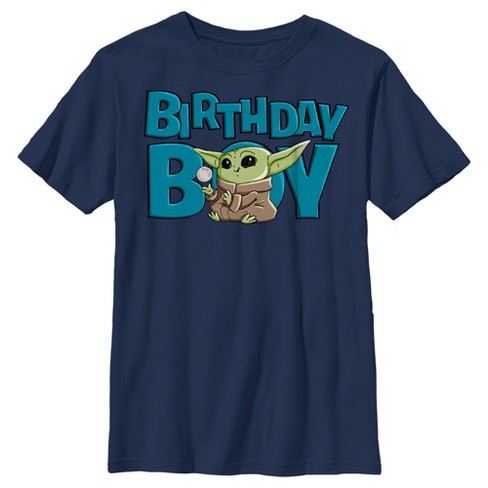 Boy s Star Wars The Mandalorian Cute Grogu Birthday Boy T shirt