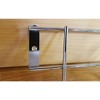 Evideco French Home Goods Wall Mounted Coat and Hat 3 Hooks BIG BALLS Rail-Rack White - 4 of 4