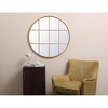 Elegant Lighting Metal windowpane mirror 36 inch in x 36 inch in Brass - 2 of 4