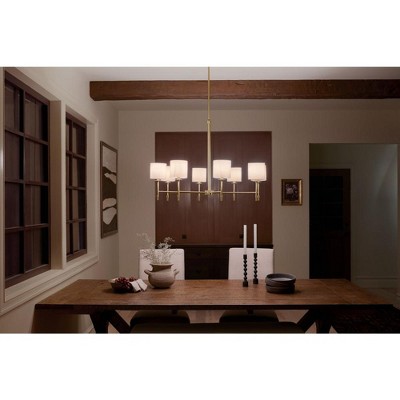 Ali Brushed Natural Brass 8-Light Steel Chandelier