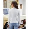 Womens Cardigan Lace Trim V Neck Long Sleeve Knit Cardigan Sweater Tops - 2 of 4