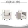 Cozy Modern Linen Accent Chair with Soft Seat and Back Cushion, Comfortable Sofa Chair for Living Room or Reading Corners-The Pop Home - 4 of 4