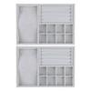 Unique Bargains Stackable Velvet Jewelry Organizer Trays with Removable Dividers for Drawer Set of 2 - 2 of 4