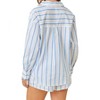 Women's Striped Poplin Button Down Shirt - day + moon - 3 of 4