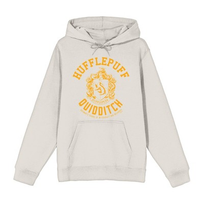 Harry Potter Hufflepuff Quidditch Crest Long Sleeve Unisex Adult Hooded Sweatshirt