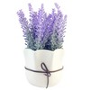 K-Cliffs Artificial Lavender Potted Fake Purple Flowers Faux Plastic Plants in White Ceramic Pot - 4 of 4