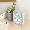 Heather Dutton Flowing Leaves Seafoam Framed Mini Art Print 4" (H) x 3" (W) x 1" (D) - Society6 - 2 of 3