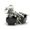 Pompeii3 3 TCW 14k White Gold Round Black Diamond Stud Earrings - 2 of 3