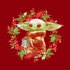 Men's Star Wars The Mandalorian Christmas The Child Wreath T-Shirt - 2 of 4