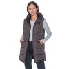 Women's 3/4 Reversible Puffer Vest - S.E.B. By Sebby - 3 of 4