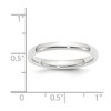 Black Bow Jewelry 2.5mm to 6mm Platinum Standard Weight Polished Domed Comfort Fit Band - 4 of 4