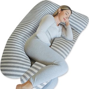 PharMeDoc Pregnancy Pillows U-Shape Full Body Maternity Pillow, Jersey Cover - 1 of 4