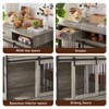 NicBex Dog Crate with Drawers and Open Storage Shelf Wooden Dog Crate with Sliding Doors,Dog Crate House for Indoor Use,Gray - 4 of 4