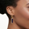 Ross-Simons 12.00 ct. t.w. Sapphire Drop Earrings With .30 ct. t.w. White Topaz in 18kt Gold Over Sterling - 2 of 4