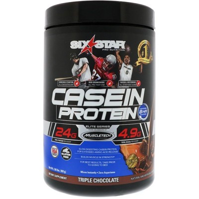 Six Star Pro Nutrition, Casein Protein, Elite Series, Triple Chocolate, 2 lbs (907 g), Protein Powders