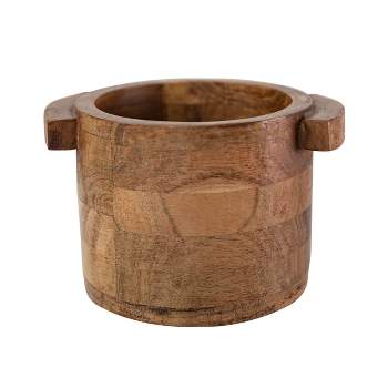 Handled Natural Acacia Wood Pinch Bowl - Foreside Home & Garden