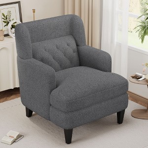CENGHU Modern Teddy Material Accent Chair, Upholstered Arm Chair, for Living Room, Bedroom - 1 of 4