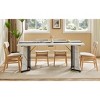 Gulches 70.9" Large Rectangular Dining Table, White Marble Grain MDF Top Steel Frame, 330LBS Capacity Seats 8 for Kitchen/Living Room/Office - 3 of 4
