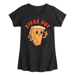 Girls' - Instant Message - Pumpkin Pie Piece Out Fitted Short Sleeve Graphic T-Shirt - 1 of 4