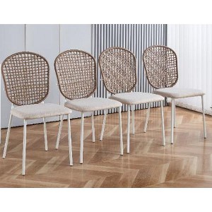 Kumasinova 4-Peice Modern Dining  Chairs, Comfortable Upholstered Sennit Chair, Durable Kitchen Chairs for Dining Room, Stylish Dining Room Chairs - 1 of 4