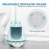 2-Pack Toilet Brush and Holder Set, Toilet Bowl Brush with Long Handle and Ventilated Holder for Bathroom Cleaning - 3 of 4