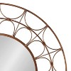 Kate and Laurel Avoca Round Metal Decorative Mirror, 28" Diameter, Bronze - 3 of 4